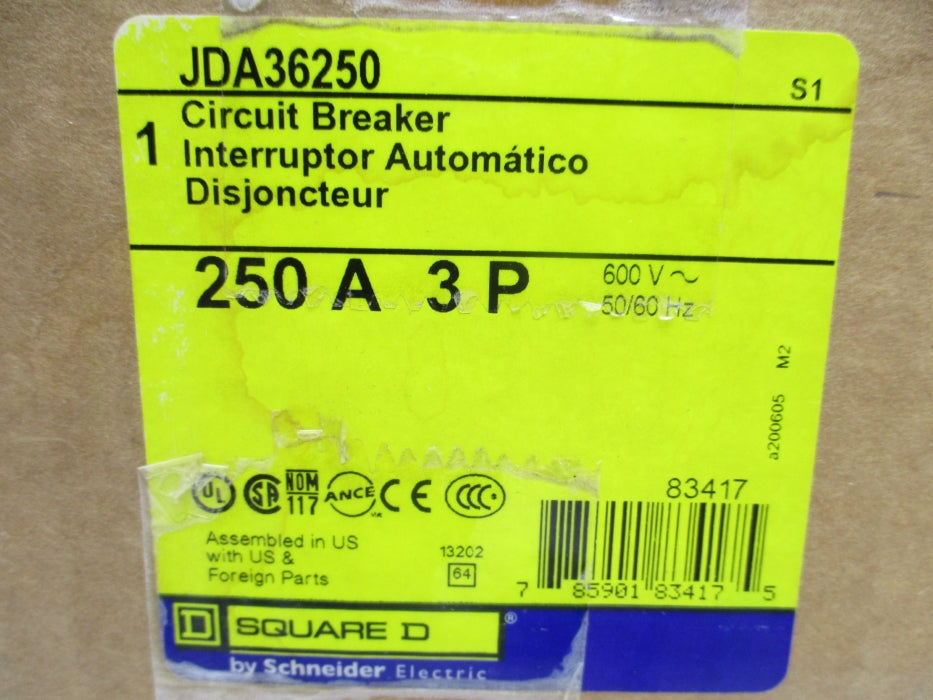 SQUARE D JDA36250 250A 600V NSMP