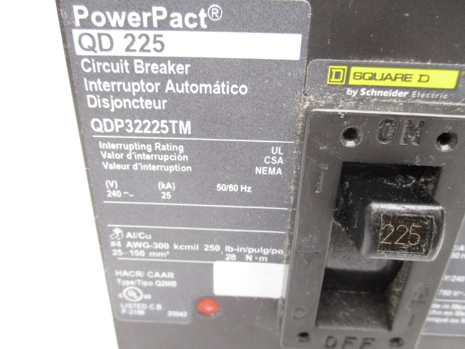SQUARE D QDP32225TM 225A 240V NSMP
