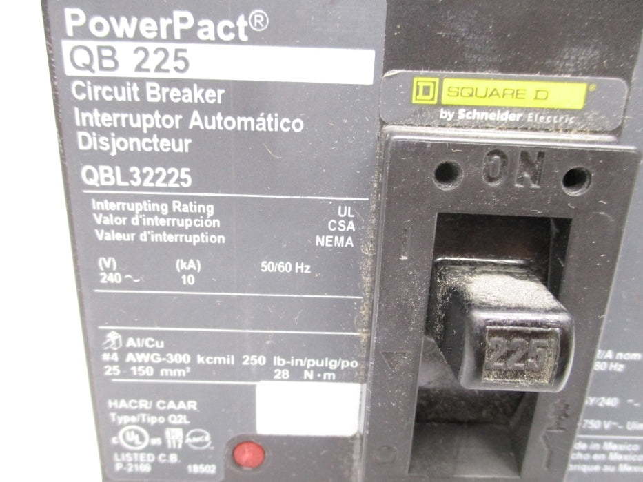 SQUARE D QBL32225 225A 240V NSNP