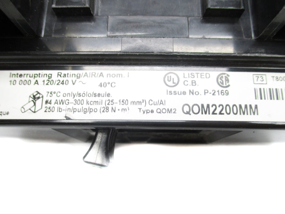 SQUARE D QOM2200MM 200A 240V (AS PICTURED) NSNP