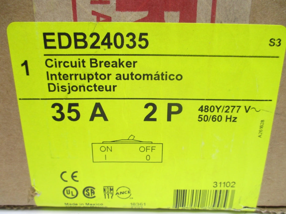 SQUARE D EDB24035 35A 277V NSFS