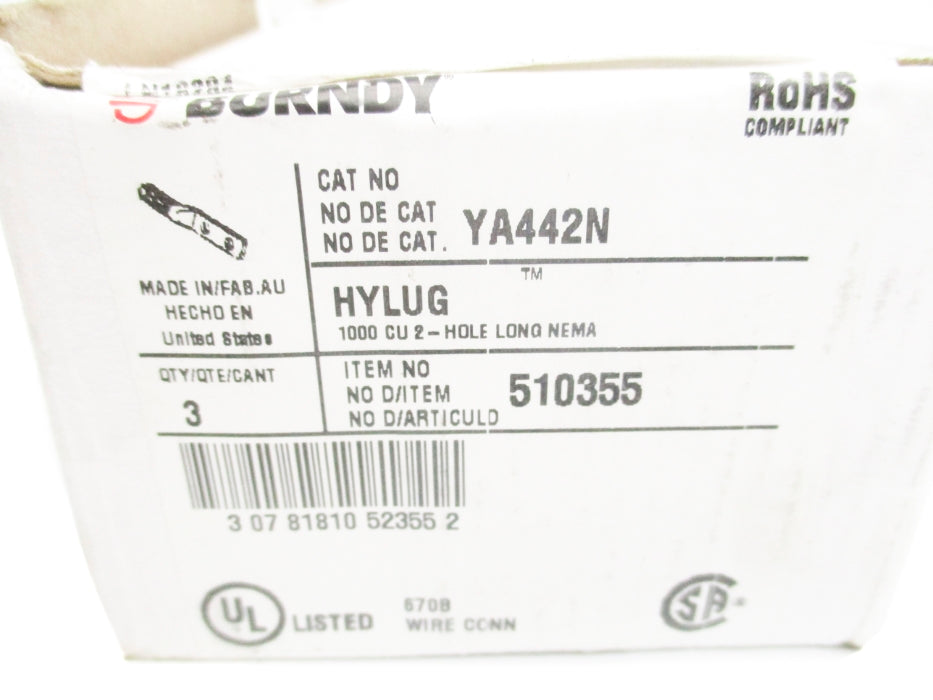 BURNDY YA442N (PKG OF 3) NSFS