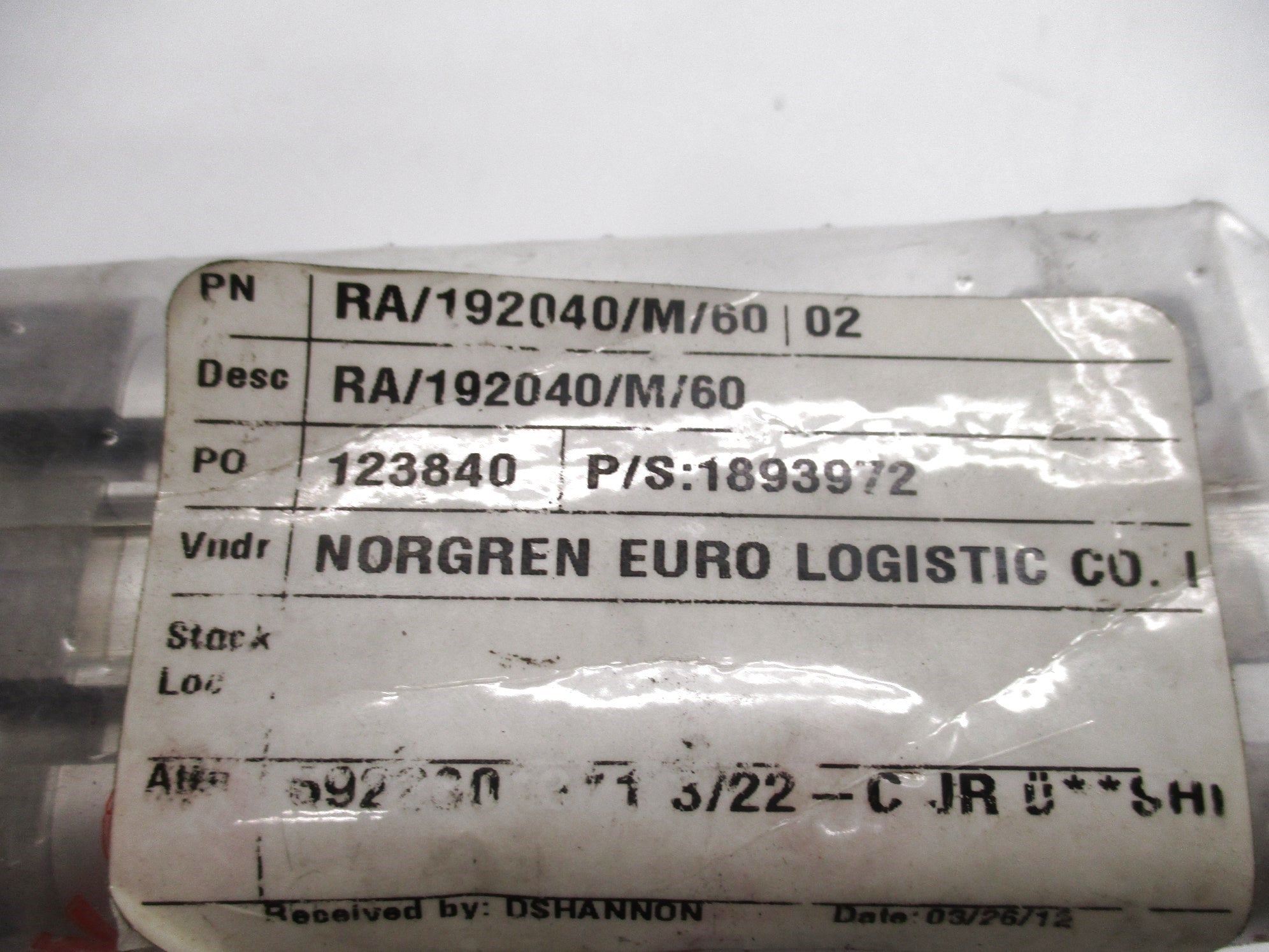 NORGREN RA/192040/M/60 NSMP