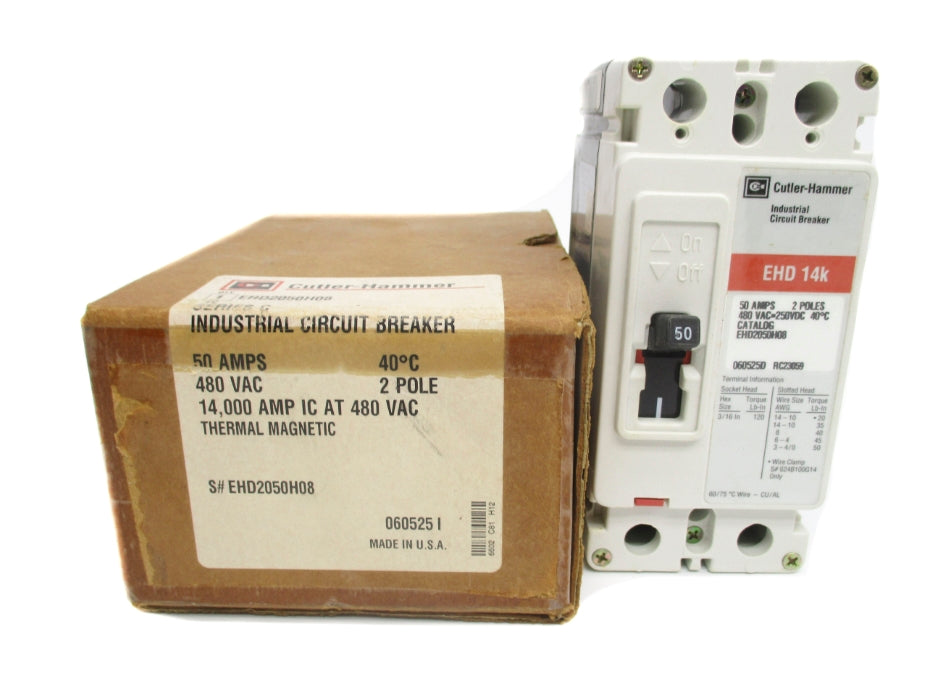 CUTLER HAMMER EHD2050H08 50A 480VAC SER. C NSMP