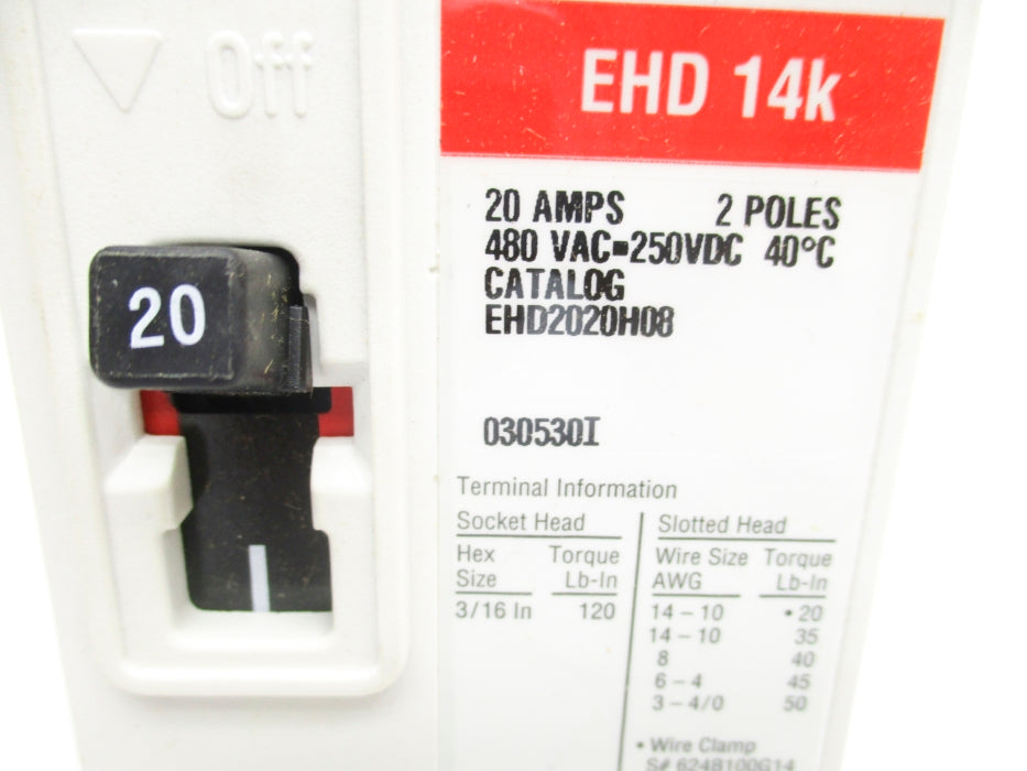 CUTLER HAMMER EHD2020H08 SER. C 480VAC 20A NSMP