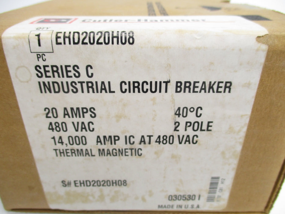 CUTLER HAMMER EHD2020H08 SER. C 480VAC 20A NSMP