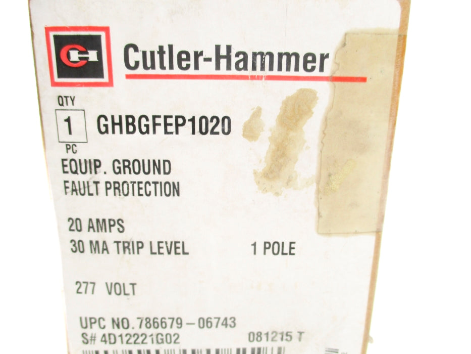 CUTLER HAMMER GHBGFEP1020 20A 277V NSMP
