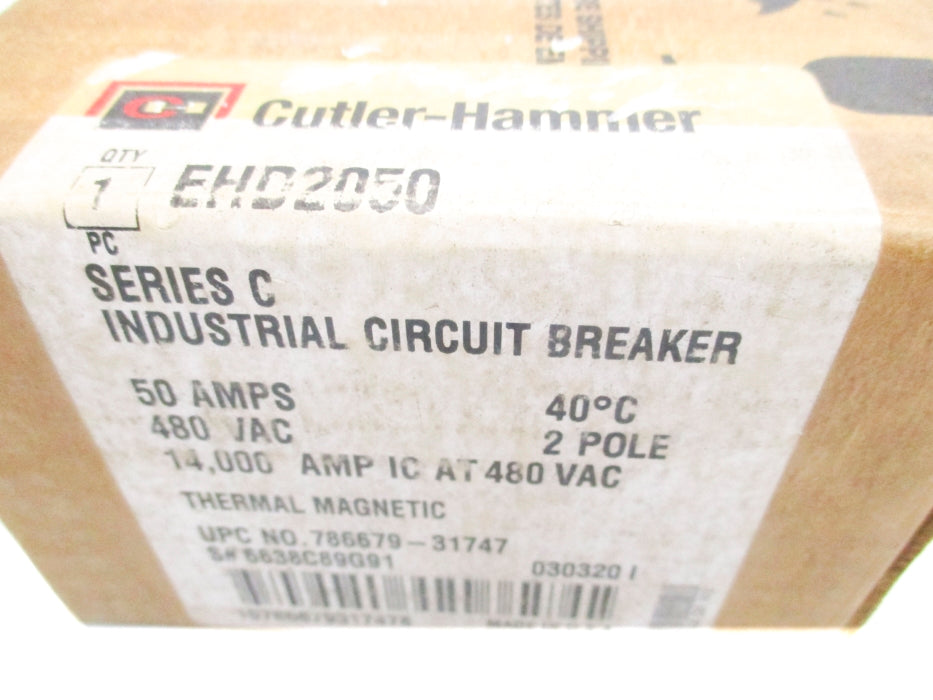 CUTLER HAMMER EHD2050 SER. C 50A 480VAC NSMP