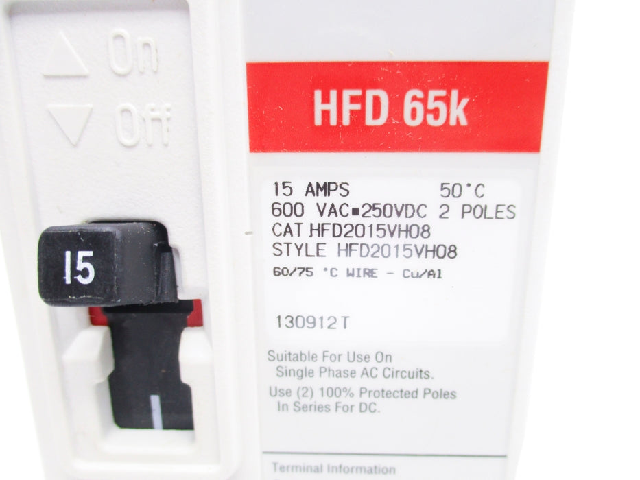 EATON HFD2015VH08 SER. C 15A, 600VAC NSMP