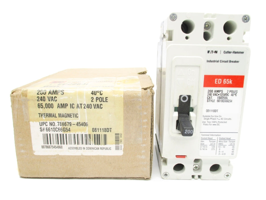 CUTLER HAMMER ED2200L SER. C 200A 240VAC NSMP