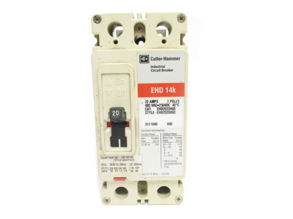 CUTLER HAMMER EHD2020H08 480VAC 20A UNMP