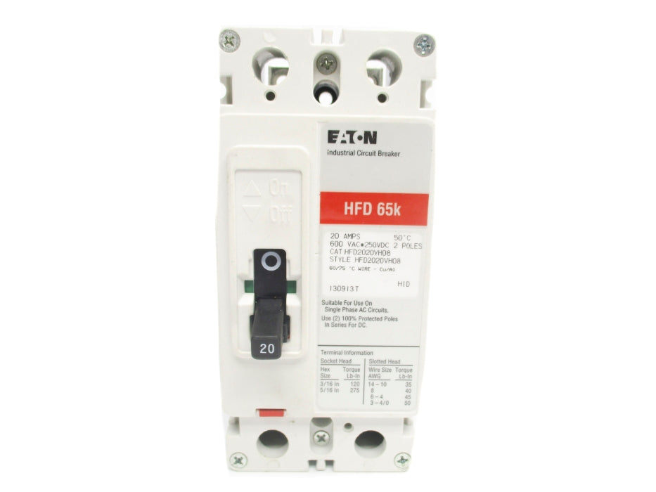 EATON HFD2020VH08 20A 600VAC UNMP