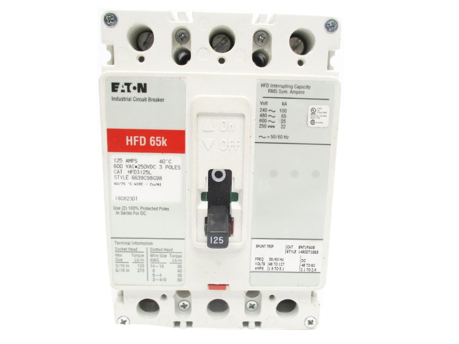 EATON HFD3125L 125A 600VAC UNMP