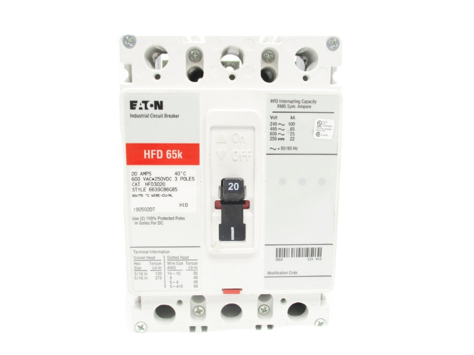 EATON HFD3020 20A 600VAC NSNP