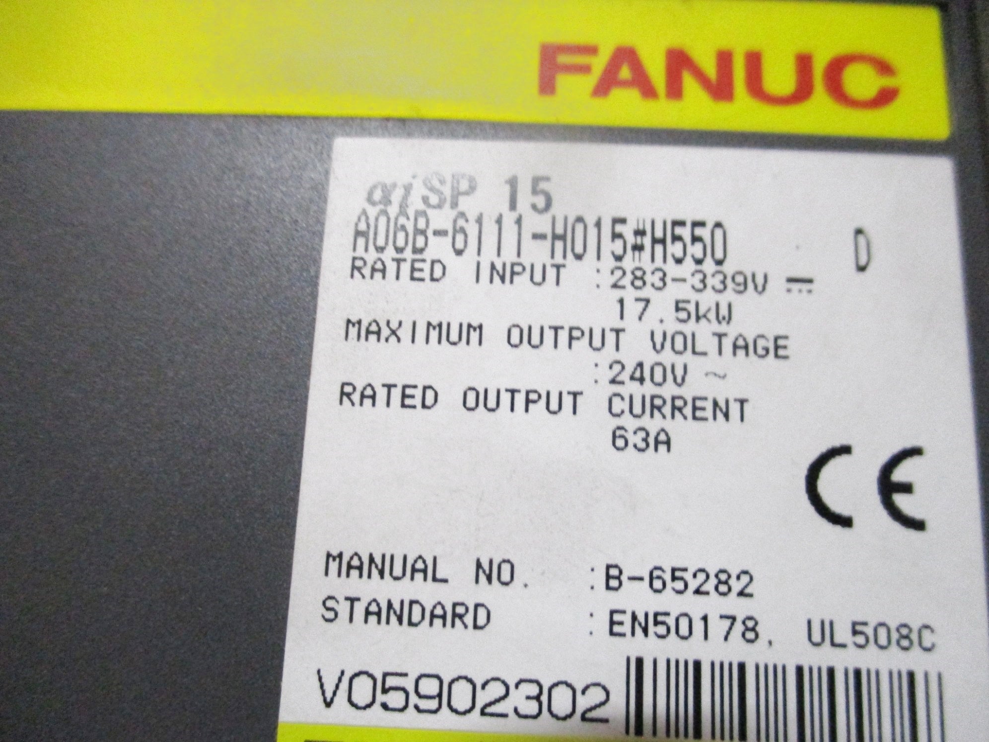 FANUC A06B-6111-H015#H550 (AS PICTURED) UNMP