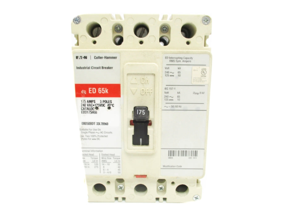 EATON ED3175H08 175A 240VAC UNMP