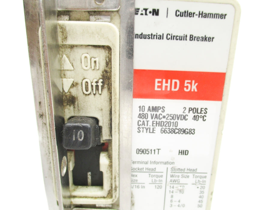 CUTLER HAMMER EHD2010 10A 480VAC UNMP