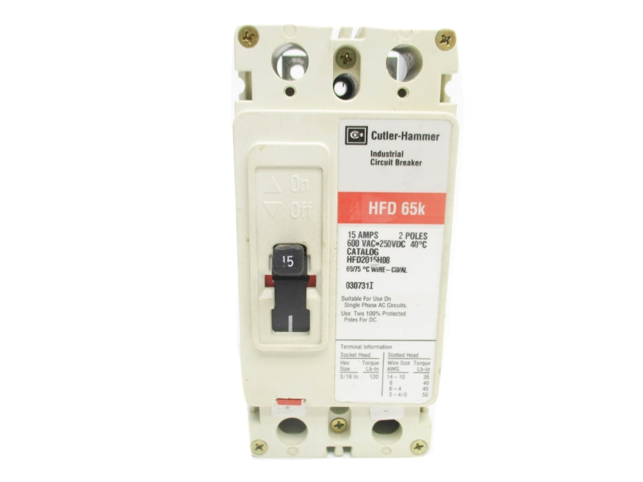 CUTLER HAMMER HFD2015H08 15A 600VAC UNMP