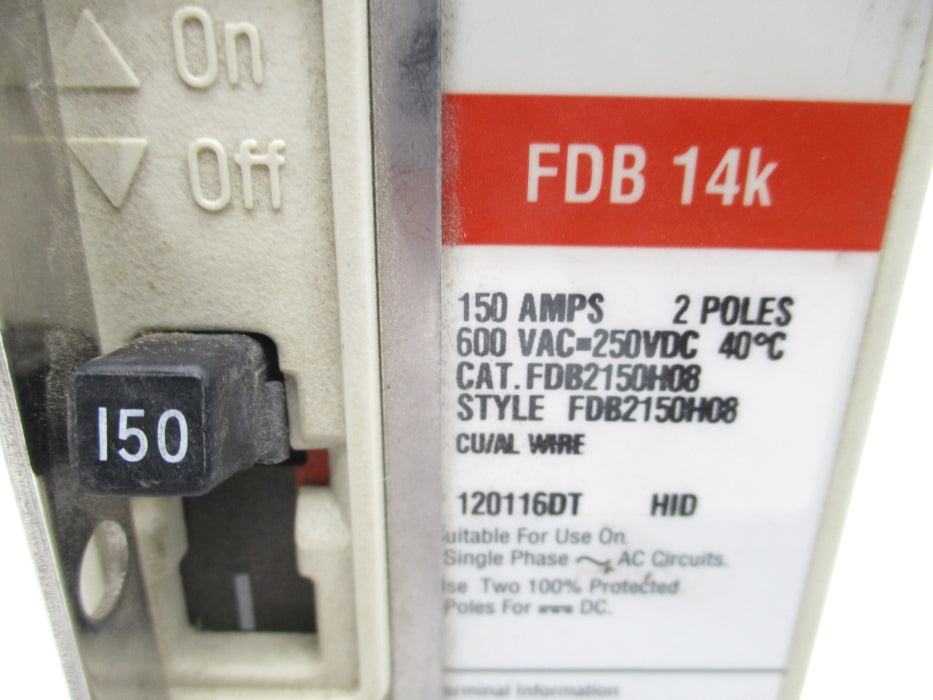 CUTLER HAMMER FDB2150H08 150A 600VAC UNMP