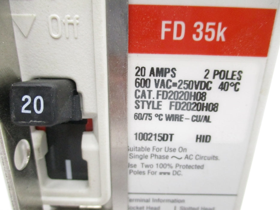 CUTLER HAMMER FD2020H08 20A 600VAC UNMP