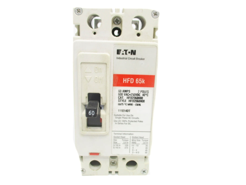 EATON HFD2060H08 60A 600VAC UNMP