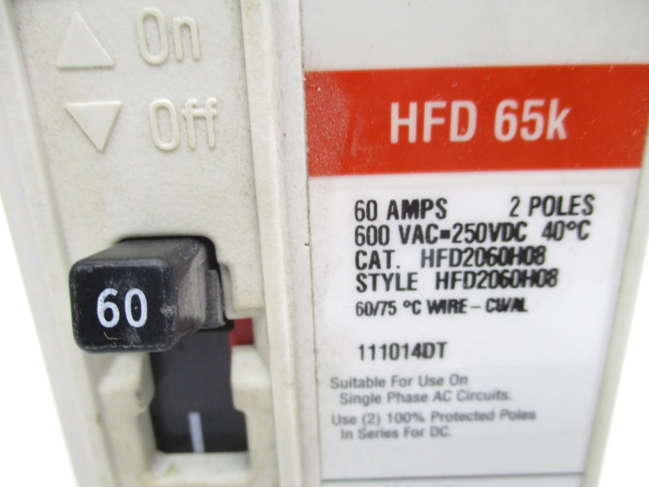 EATON HFD2060H08 60A 600VAC UNMP