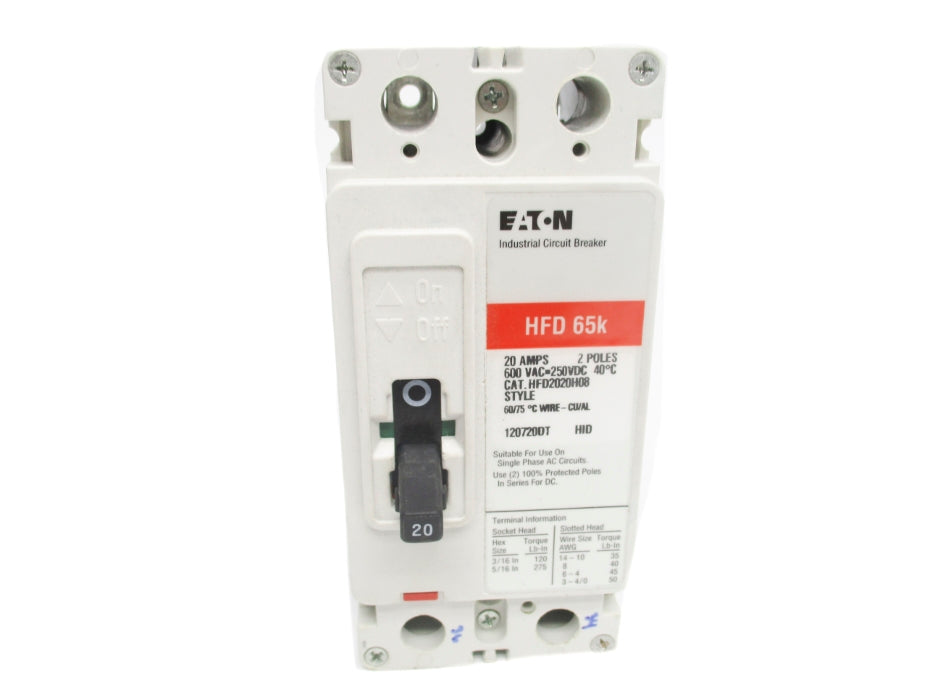 EATON HFD2020H08 20A 600VAC UNMP