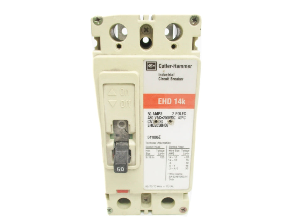 CUTLER HAMMER EHD2050H08 50A 480VAC UNMP