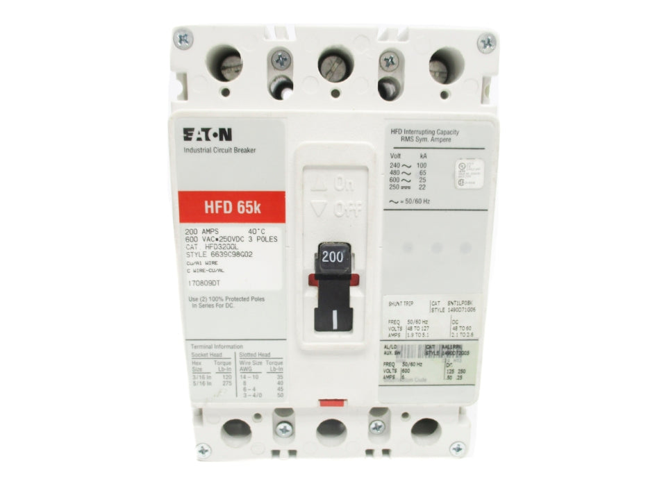 EATON HFD3200L 200A 600VAC UNMP