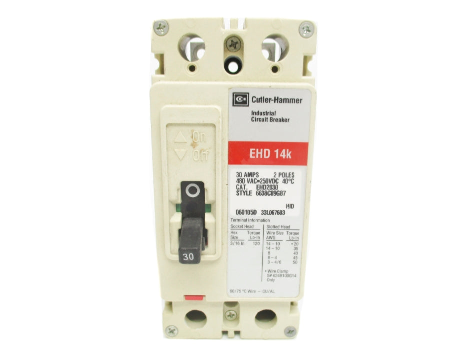CUTLER HAMMER EHD2030 30A 480VAC UNMP