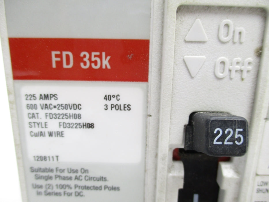 EATON FD3225H08 225A 600VAC UNMP