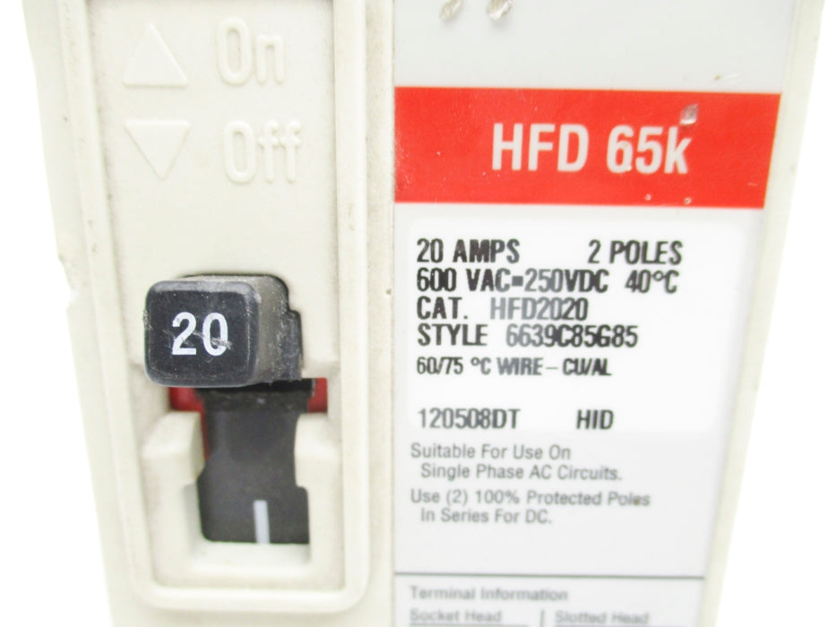 EATON HFD2020 20A 600VAC UNMP