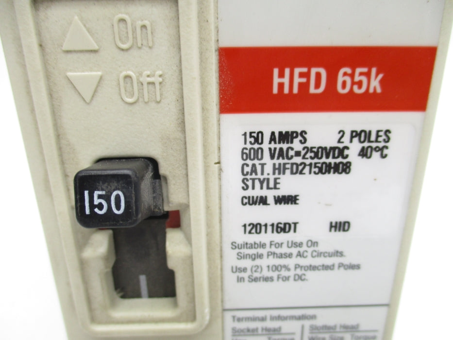 EATON HFD2150H08 150A 600VAC UNMP