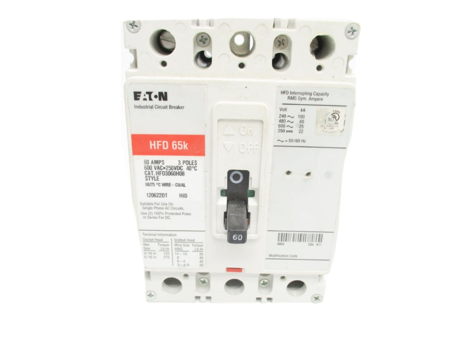 EATON HFD3060H08 60A 600VAC UNMP