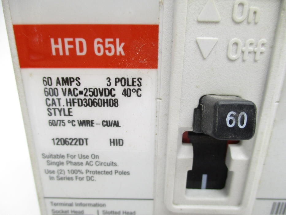 EATON HFD3060H08 60A 600VAC UNMP