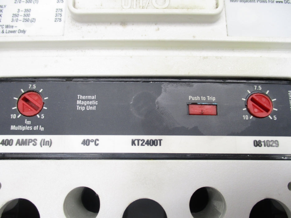 CUTLER HAMMER DK2400 400A 240VAC UNMP