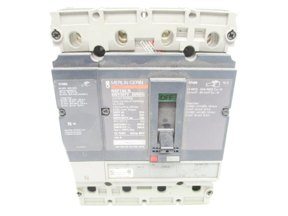 MERLIN GERIN NSF150N 100A 480V UNMP