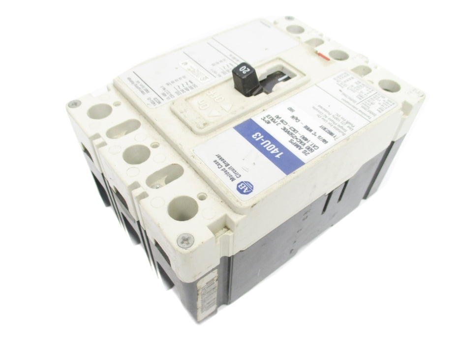 ALLEN BRADLEY 140U-I3C3-C20 20A 600VAC UNMP