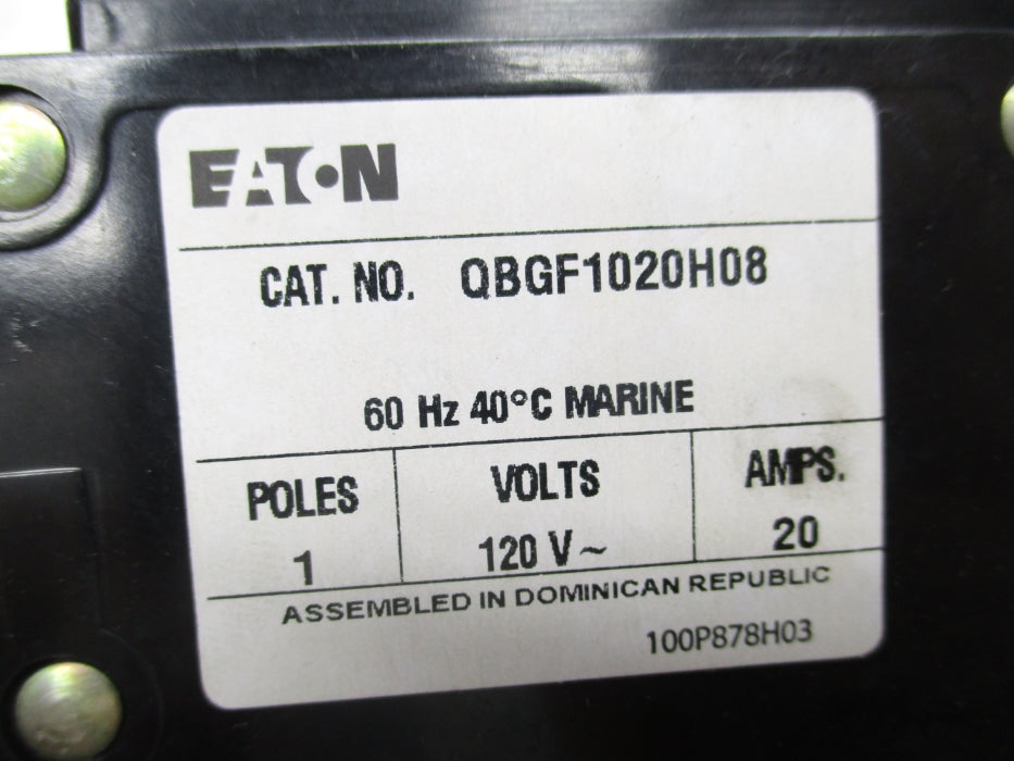 EATON QBGF1020H08 20A 120V NSMP