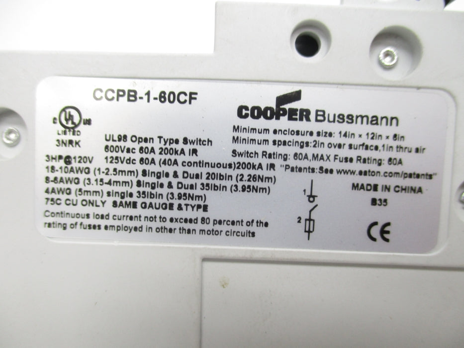 COOPER CCPB-1-60CF UNMP
