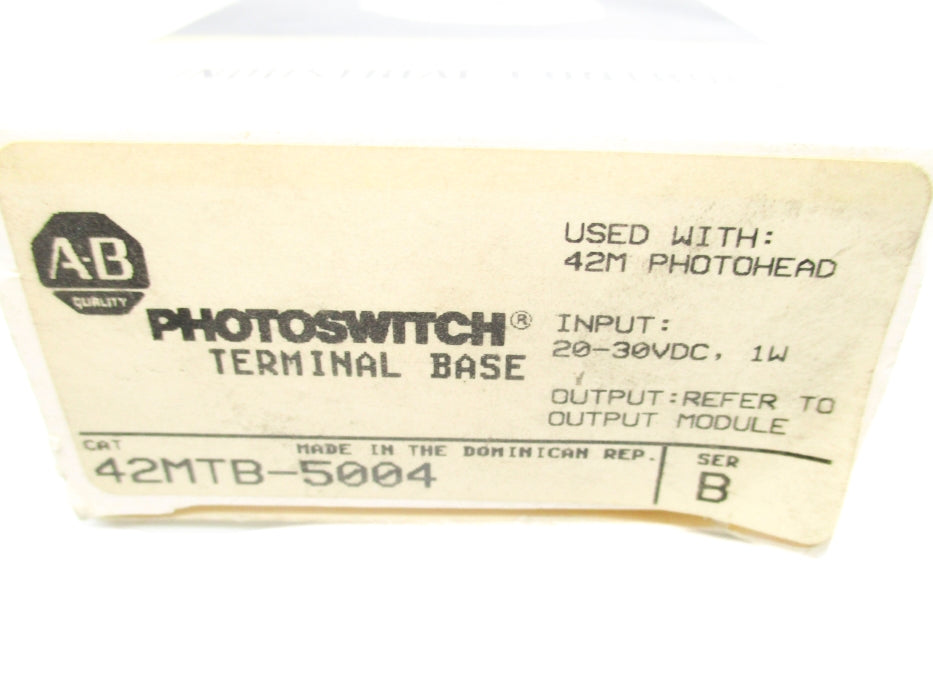 ALLEN BRADLEY 42MTB-5004 SER. B NSMP