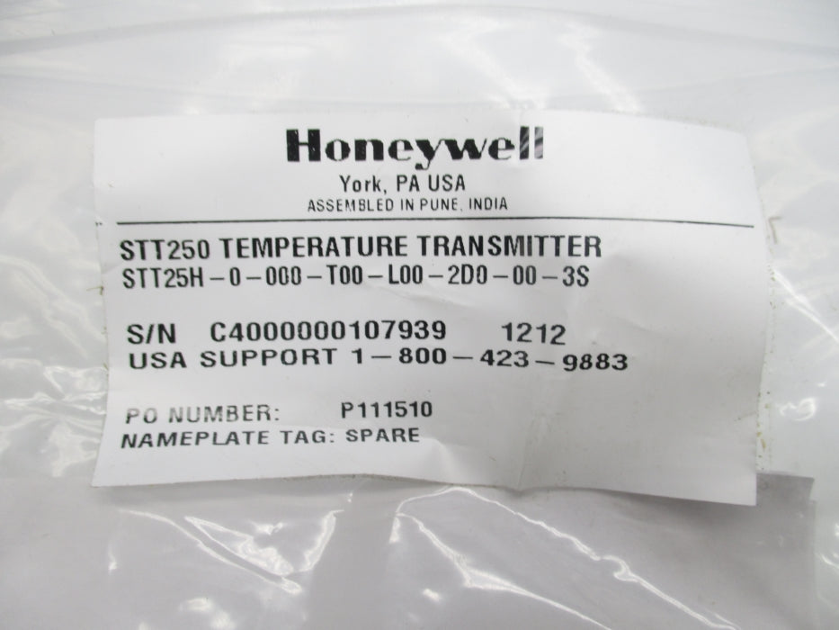 HONEYWELL STT25H-0-000-T00-L00-2DO-00-3S NSMP
