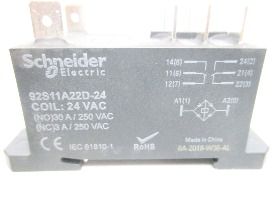 SCHNEIDER ELECTRIC 92S11A22D-24 24VAC (PKG OF 10) NSMP