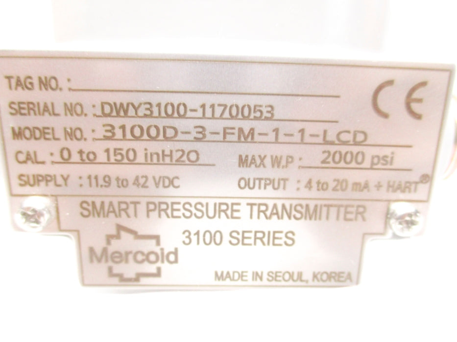 MERCOID 3100D-3-FM-1-1-LCD NSMP
