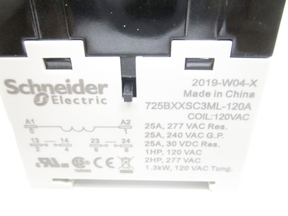 SCHNEIDER ELECTRIC 725BXXSC3ML-120A 25A 120VAC NSNP