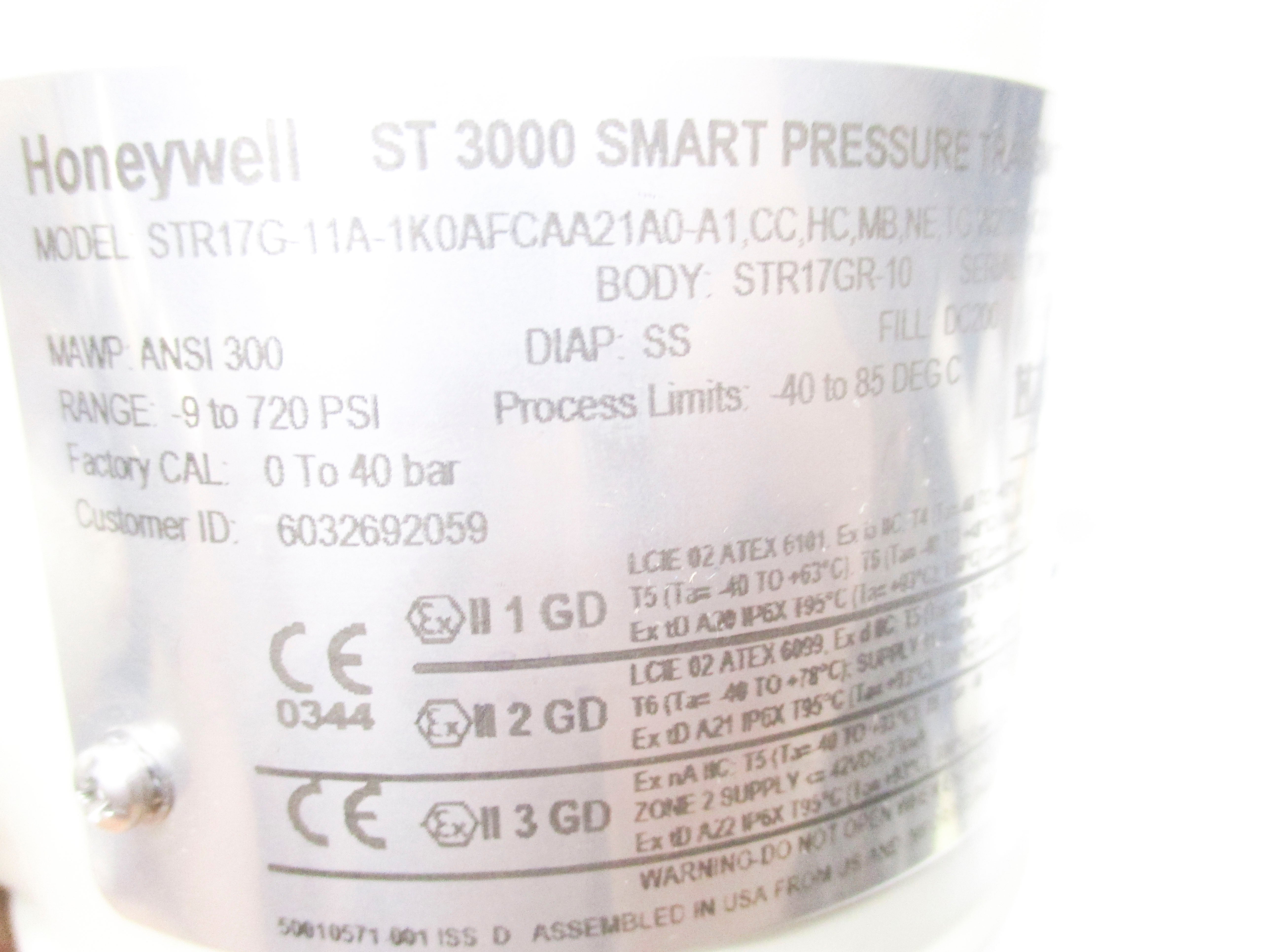 HONEYWELL STR17G-11A-1K0AFCAA21A0-A1,CC,HC,MB,NE,TG,W2,3H+XXXX NSMP