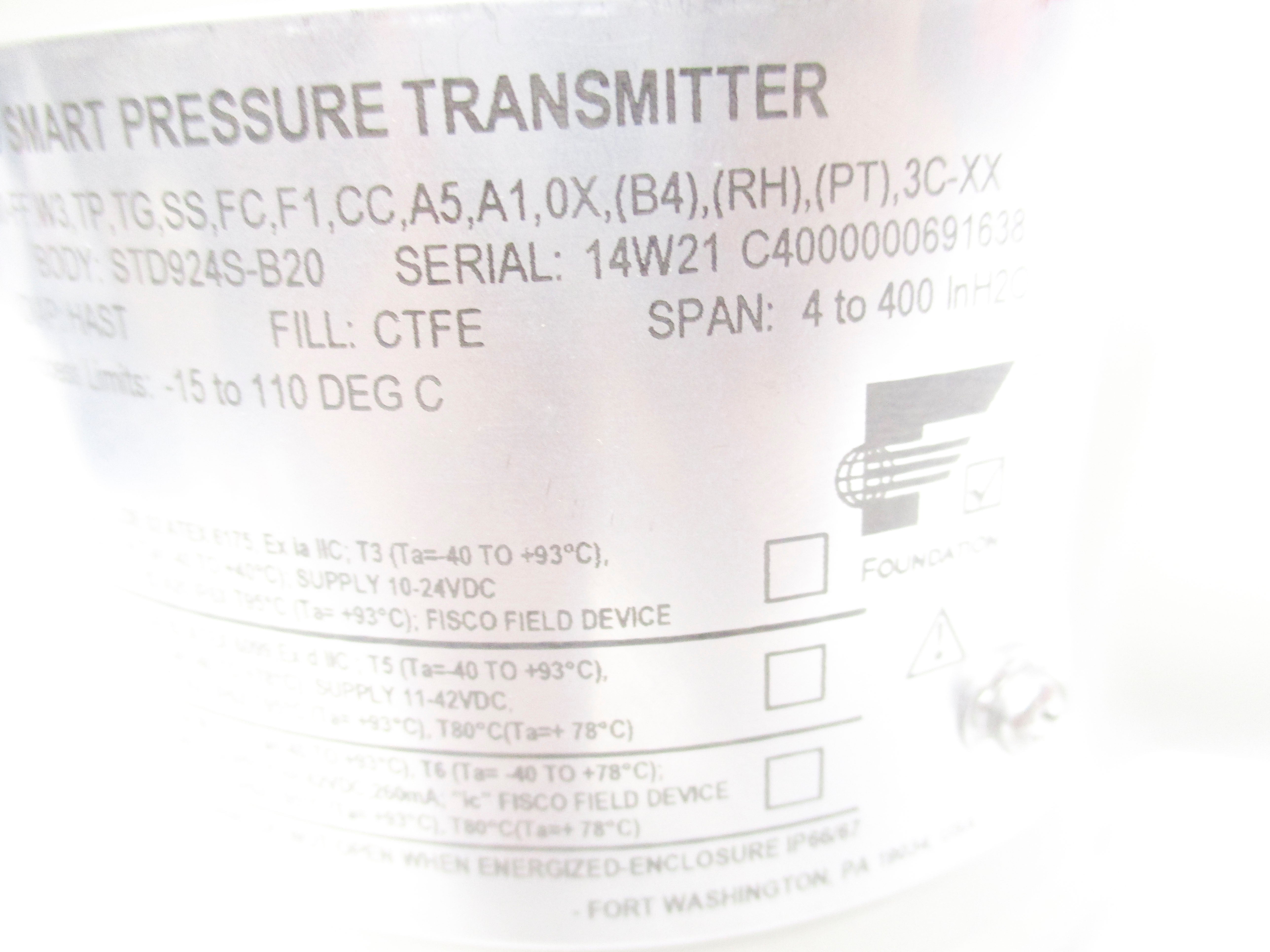 HONEYWELL YSTD924-(J2A)-00000-FFW3TPTGSSFCF1CCA5A10X(B4)(RH)(PT)3C+XXXX NSMP