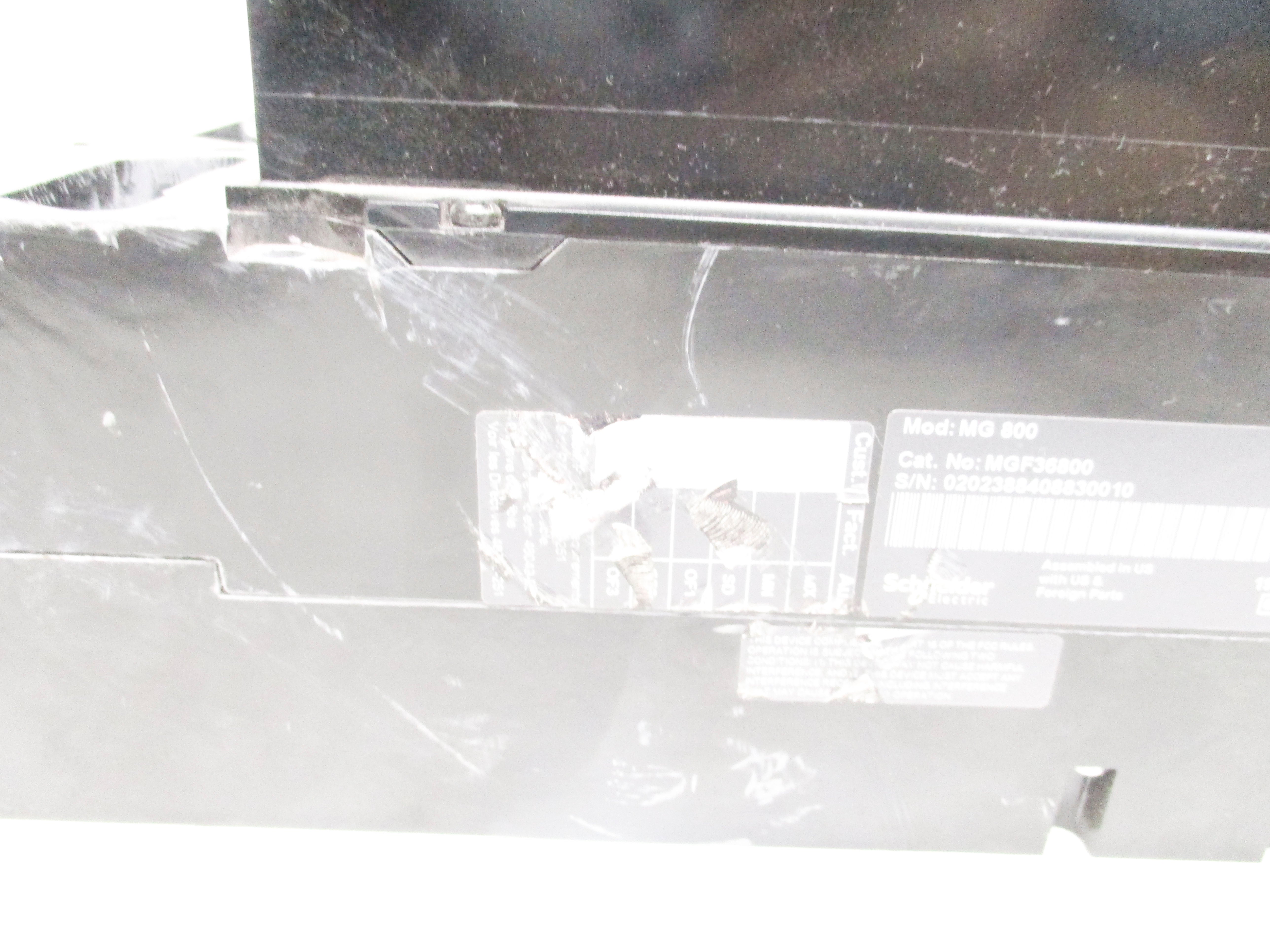 SQUARE D MGF36800 800A 600V UNMP