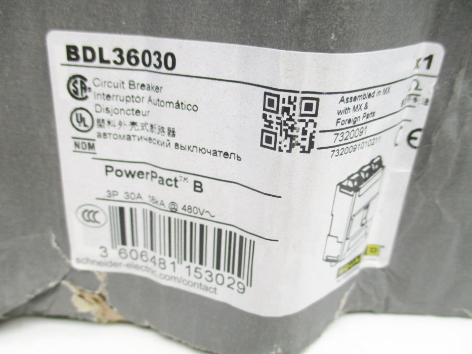 SQUARE D BDL36030 30A 480V (AS PICTURED) NSMP