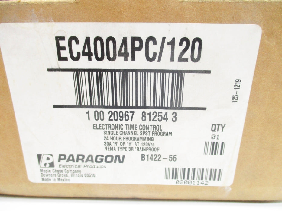 PARAGON ELECTRIC EC4004PC/120 NSMP